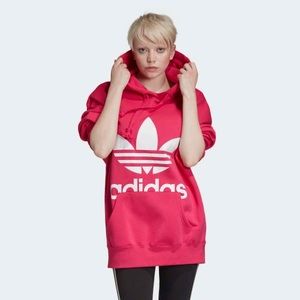 Adidas sleek hoodie in pink